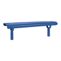 PROCITY OSLO bench without backrest: seat made of galvanized steel (gentian blue), frame made of steel (gentian blue).