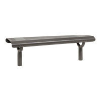 PROCITY Bench OSLO without Backrest: Seat made of galvanized steel (Procity Grey), frame made of steel (Procity Grey).