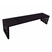 PROCITY VENICE BENCH WITHOUT BACKREST: Seat made of galvanized steel (deep black), Frame made of steel (deep black)