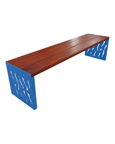 Kaufen Sie PROCITY SITZBANK VENEDIG AUS STAHL & HOLZ - OHNE RÜCKENLEHNE: Sitzfläche aus Tropenholz (Mahagoni), Gestel aus Stahl (Enzianblau) im Online-Shop mit Lieferung