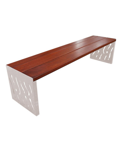 Kaufen Sie PROCITY SITZBANK VENEDIG AUS STAHL & HOLZ - OHNE RÜCKENLEHNE: Sitzfläche aus Tropenholz (Mahagoni), Gestel aus Stahl (Seidengrau) im Online-Shop mit Lieferung.