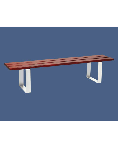 Buy PROCITY SITZBANK RIGA AUS STAHL UND WEICHHOLZ OHNE RÜCKENLEHNE: Sitzfläche aus Weichholz (helle Eiche), Gestell aus Stahl (Schokoladenbraun) - Shop Online with Delivery