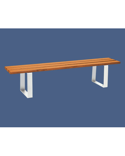 Buy PROCITY SITZBANK RIGA AUS STAHL UND WEICHHOLZ OHNE RÜCKENLEHNE: Sitzfläche aus Weichholz (helle Eiche), Gestell aus Stahl (Schokoladenbraun) - Shop Online with Delivery