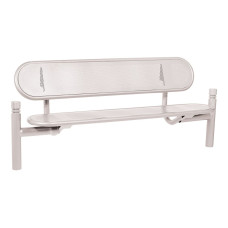ProCity bench Estoril with steel backrest: Seat made of galvanized steel (silk grey), frame made of steel (silk grey).