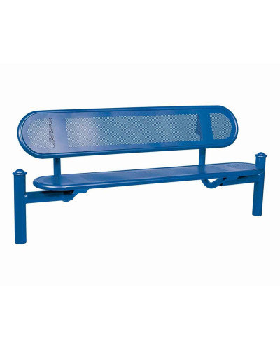 Buy PROCITY SITZBANK ESTORIL WITH STEEL BACKREST: Seat made of Galvanized Steel (Gentian Blue), Frame made of Steel (Gentian Blue) - Online Shop Delivery