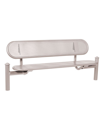 Buy PROCITY SITZBANK ESTORIL WITH STEEL BACKREST: Seat made of Galvanized Steel (Gentian Blue), Frame made of Steel (Gentian Blue) - Online Shop Delivery