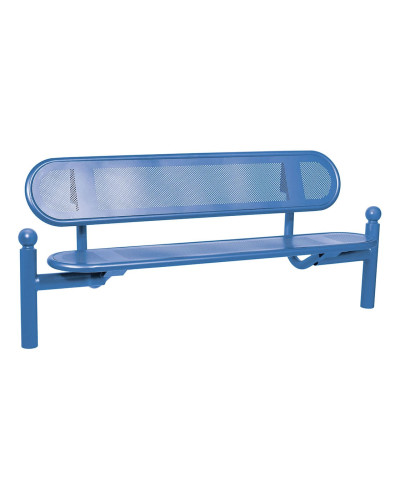 Buy PROCITY SITZBANK ESTORIL WITH STEEL BACKREST: Seat made of Galvanized Steel (Gentian Blue), Frame made of Steel (Gentian Blue) - Online Shop Delivery