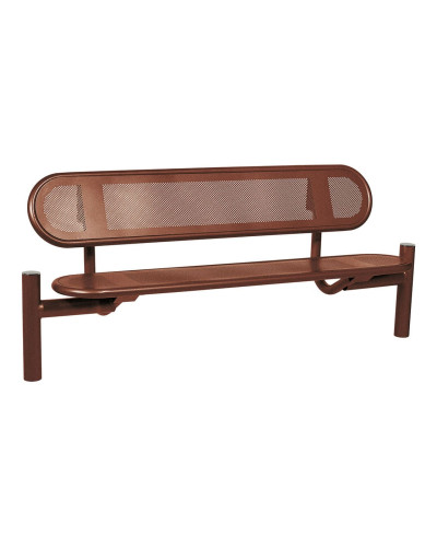 Buy PROCITY ESTORIL STEEL BENCH WITH BACKREST: Seat made of Galvanized Steel (Colorful), Frame made of Steel (Rust Corten Effect) - Online Shop