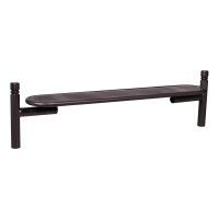 PROCITY ESTORIL STEEL BENCH WITHOUT BACKREST: Seat made of galvanized steel (deep black), frame made of steel (deep black).