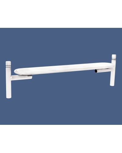 Buy PROCITY ESTORIL STEEL BENCH WITHOUT BACKREST: Seat made of galvanized steel (Pure White), Frame made of steel (Pure White) - Shop Online. Delivery Available.