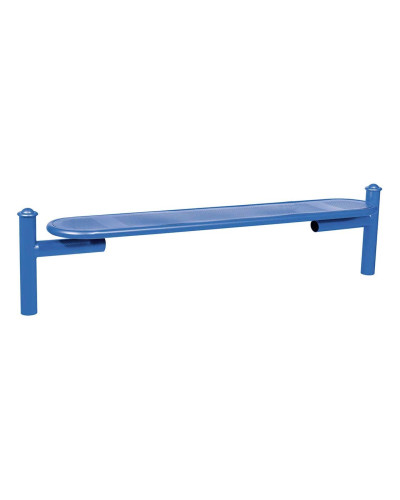 Buy PROCITY SITZBANK ESTORIL WITHOUT BACKREST MADE OF STEEL: Seat surface made of galvanized steel (Gentian Blue), Frame made of steel (Gentian Blue) - Shop Online