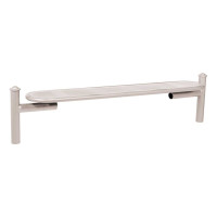 PROCITY ESTORIL STEEL SEAT WITHOUT BACKREST: Seat surface made of galvanized steel (silk gray), frame made of steel (silk gray).