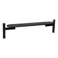 PROCITY ESTORIL STEEL BENCH WITHOUT BACKREST: Seat made of galvanized steel (deep black), frame made of steel (deep black).