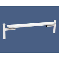 PROCITY ESTORIL STEEL SEAT WITHOUT BACKREST: Seat surface made of galvanized steel (Pure White), frame made of steel (Pure White).
