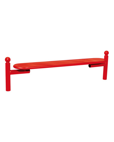 Buy PROCITY ESTORIL Bench Without Backrest Made of Steel: Seat made of Galvanized Steel (Traffic Red), Frame made of Steel (Traffic Red) - Shop Online. Delivery.