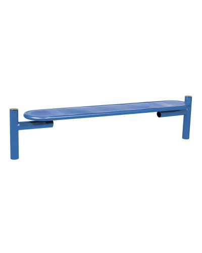Buy PROCITY SITZBANK ESTORIL WITHOUT BACKREST MADE OF STEEL: Seat surface made of galvanized steel (Gentian Blue), Frame made of steel (Gentian Blue) - Shop Online
