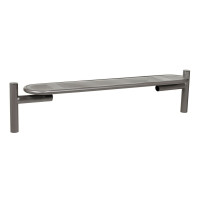 Procity Estoril Steel Bench Without Backrest: Seat made of galvanized steel (Procity Gray), Frame made of steel (Procity Gray).
