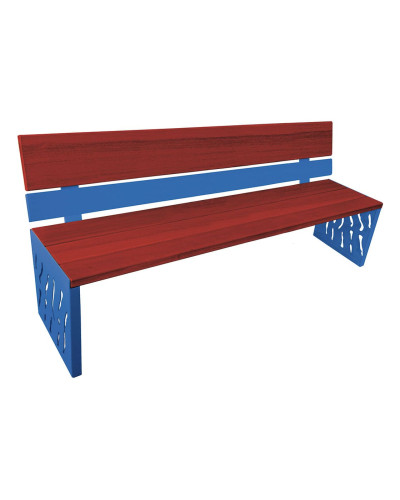 Kaufen Sie PROCITY SITZBANK VENEDIG AUS STAHL & HOLZ: Sitzfläche aus Tropenholz (Mahagoni), Gestell aus Stahl (Enzianblau) im Online-Shop - Lieferung