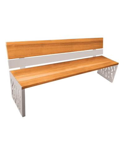 Kaufen Sie PROCITY SITZBANK VENEDIG AUS STAHL & HOLZ: Sitzfläche aus Tropenholz (helle Eiche), Gestel aus Stahl (Seidengrau) Online im Shop - Lieferung