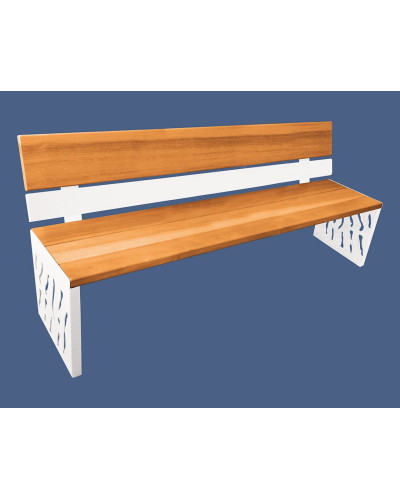 Kaufen Sie PROCITY SITZBANK VENEDIG AUS STAHL & HOLZ: Sitzfläche aus Tropenholz (helle Eiche), Gestel aus Stahl (Reinweiß) online im Shop mit Lieferung