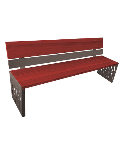 Procity Sitzbank Venedig aus Stahl & Holz: Sitzfläche aus Tropenholz (Mahagoni), Gestell aus Stahl (Procity Grau) - Kaufen Sie im Online-Shop mit Lieferung.