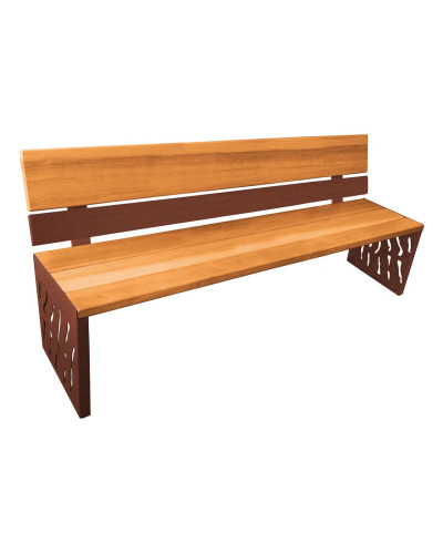 Kaufen Sie PROCITY SITZBANK VENEDIG AUS STAHL & HOLZ: Sitzfläche aus Tropenholz (helle Eiche), Gestel aus Stahl (Rost Corten-Effekt) - Lieferungskostenfrei im Online-Shop