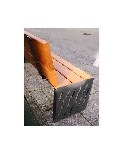 Kaufen Sie PROCITY SITZBANK VENEDIG AUS STAHL & HOLZ: Sitzfläche aus Tropenholz (helle Eiche), Gestel aus Stahl (Purpurrot) im Online-Shop mit Lieferung