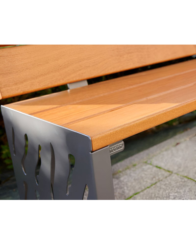 Kaufen Sie PROCITY SITZBANK VENEDIG AUS STAHL & HOLZ: Sitzfläche aus Tropenholz (helle Eiche), Gestel aus Stahl (Purpurrot) im Online-Shop mit Lieferung