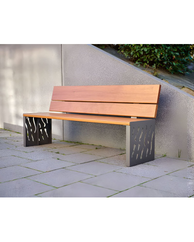 Kaufen Sie PROCITY SITZBANK VENEDIG AUS STAHL & HOLZ: Sitzfläche aus Tropenholz (helle Eiche), Gestel aus Stahl (Purpurrot) im Online-Shop mit Lieferung