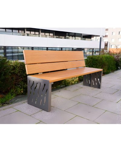 Kaufen Sie PROCITY SITZBANK VENEDIG AUS STAHL & HOLZ: Sitzfläche aus Tropenholz (helle Eiche), Gestel aus Stahl (Purpurrot) im Online-Shop mit Lieferung
