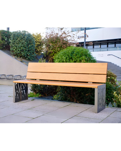 Kaufen Sie PROCITY SITZBANK VENEDIG AUS STAHL & HOLZ: Sitzfläche aus Tropenholz (helle Eiche), Gestel aus Stahl (Purpurrot) im Online-Shop mit Lieferung