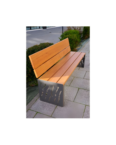 Kaufen Sie PROCITY SITZBANK VENEDIG AUS STAHL & HOLZ: Sitzfläche aus Tropenholz (helle Eiche), Gestel aus Stahl (Purpurrot) im Online-Shop mit Lieferung