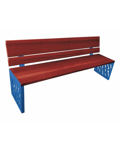 Kaufen Sie PROCITY SITZBANK VENEDIG AUS STAHL & HOLZ: Sitzfläche aus Tropenholz (helle Eiche), Gestel aus Stahl (Purpurrot) im Online-Shop mit Lieferung