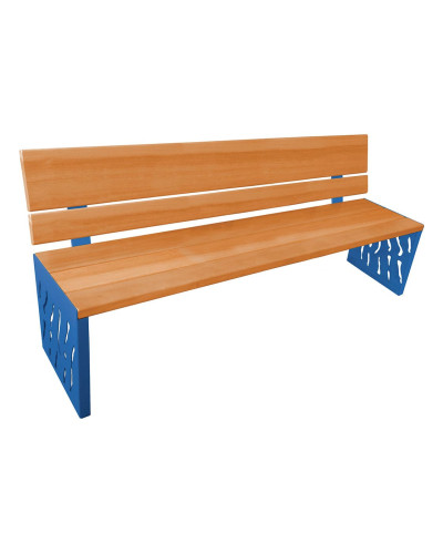 Kaufen Sie PROCITY SITZBANK VENEDIG AUS STAHL & HOLZ: Sitzfläche aus Tropenholz (helle Eiche), Gestel aus Stahl (Purpurrot) im Online-Shop mit Lieferung
