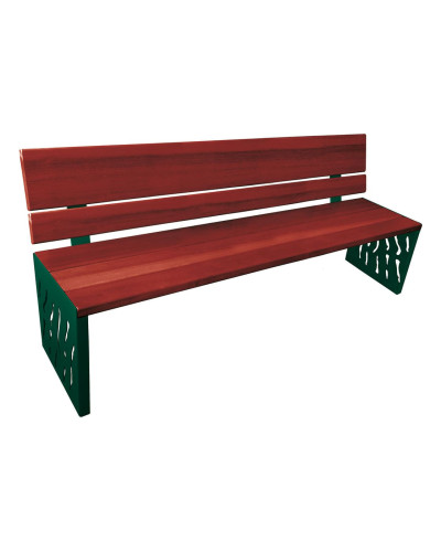 Kaufen Sie PROCITY SITZBANK VENEDIG AUS STAHL & HOLZ: Sitzfläche aus Tropenholz (helle Eiche), Gestel aus Stahl (Purpurrot) im Online-Shop mit Lieferung