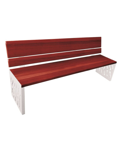 Kaufen Sie PROCITY SITZBANK VENEDIG AUS STAHL & HOLZ: Sitzfläche aus Tropenholz (helle Eiche), Gestel aus Stahl (Purpurrot) im Online-Shop mit Lieferung