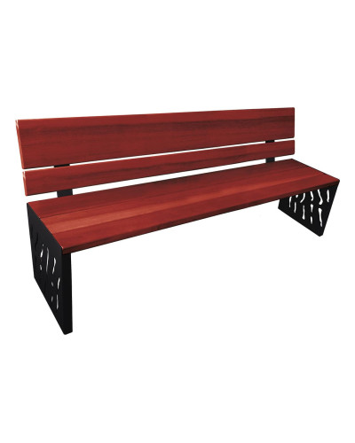 Kaufen Sie PROCITY SITZBANK VENEDIG AUS STAHL & HOLZ: Sitzfläche aus Tropenholz (helle Eiche), Gestel aus Stahl (Purpurrot) im Online-Shop mit Lieferung