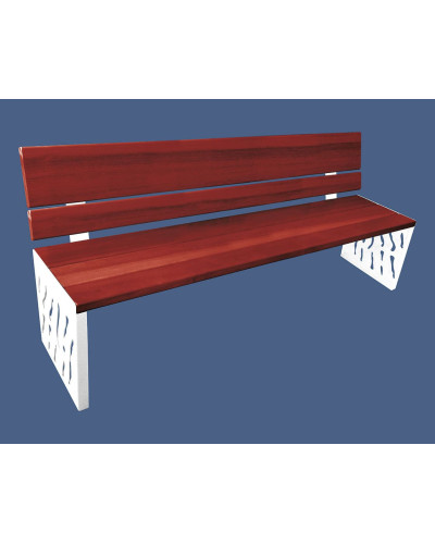Kaufen Sie PROCITY SITZBANK VENEDIG AUS STAHL & HOLZ: Sitzfläche aus Tropenholz (helle Eiche), Gestel aus Stahl (Purpurrot) im Online-Shop mit Lieferung