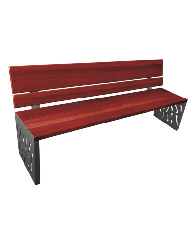 Kaufen Sie PROCITY SITZBANK VENEDIG AUS STAHL & HOLZ: Sitzfläche aus Tropenholz (helle Eiche), Gestel aus Stahl (Purpurrot) im Online-Shop mit Lieferung