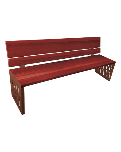 Kaufen Sie PROCITY SITZBANK VENEDIG AUS STAHL & HOLZ: Sitzfläche aus Tropenholz (helle Eiche), Gestel aus Stahl (Purpurrot) im Online-Shop mit Lieferung