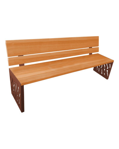 Kaufen Sie PROCITY SITZBANK VENEDIG AUS STAHL & HOLZ: Sitzfläche aus Tropenholz (helle Eiche), Gestel aus Stahl (Purpurrot) im Online-Shop mit Lieferung