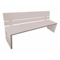 PROCITY VENICE BENCH: Seat made of galvanized steel (Silk Grey), Frame made of steel (Silk Grey).