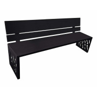 PROCITY VENEDIG Bench: Seat made of galvanized steel (deep black), frame made of steel (deep black).