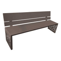 PROCITY VENICE BENCH: seating made of galvanized steel (Procity Grey), frame made of steel (Procity Grey).