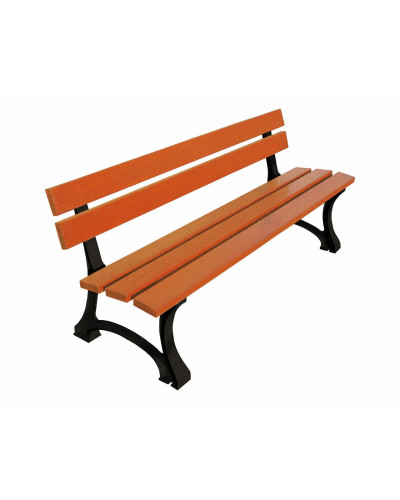 Buy PROCITY SITZBANK MORA - HOLZ: Seating area made of tropical wood (light oak), Frame made of steel (deep black) - Shop Online with Delivery