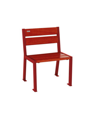 Buy PROCITY STUHL SILAOS 5 WOODEN SLATS - ARMREST-LESS - WOOD & STEEL: Seat made of oak wood (light oak), Frame made of steel (Chocolate Brown) - Online Store.