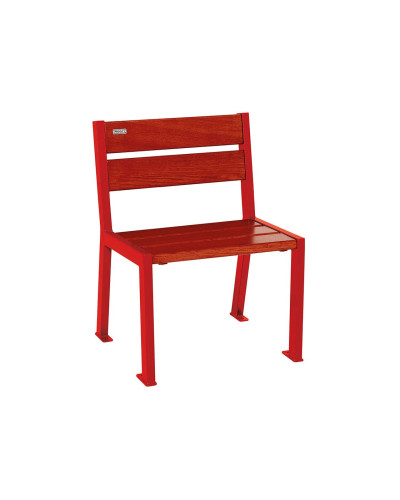 Buy PROCITY STUHL SILAOS 5 WOODEN SLATS - ARMREST-LESS - WOOD & STEEL: Seat made of oak wood (light oak), Frame made of steel (Chocolate Brown) - Online Store.