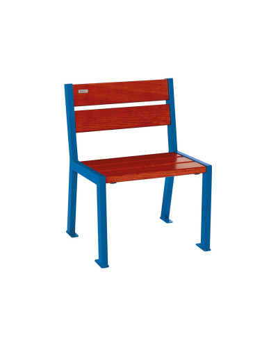 Buy PROCITY STUHL SILAOS 5 WOODEN SLATS - ARMREST-LESS - WOOD & STEEL: Seat made of oak wood (light oak), Frame made of steel (Chocolate Brown) - Online Store.