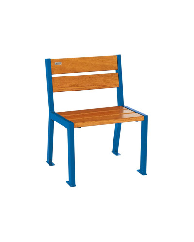 Buy PROCITY STUHL SILAOS 5 WOODEN SLATS - ARMREST-LESS - WOOD & STEEL: Seat made of oak wood (light oak), Frame made of steel (Chocolate Brown) - Online Store.