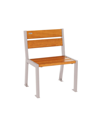 Buy PROCITY STUHL SILAOS 5 WOODEN SLATS - ARMREST-LESS - WOOD & STEEL: Seat made of oak wood (light oak), Frame made of steel (Chocolate Brown) - Online Store.